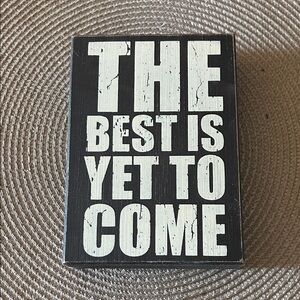 Inspirational Black and White Wall Sign